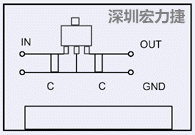 圖3：降壓電路的PCB設(shè)計(jì)示例。