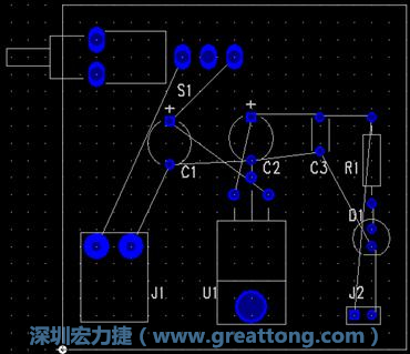 圖3 電路板零件布局